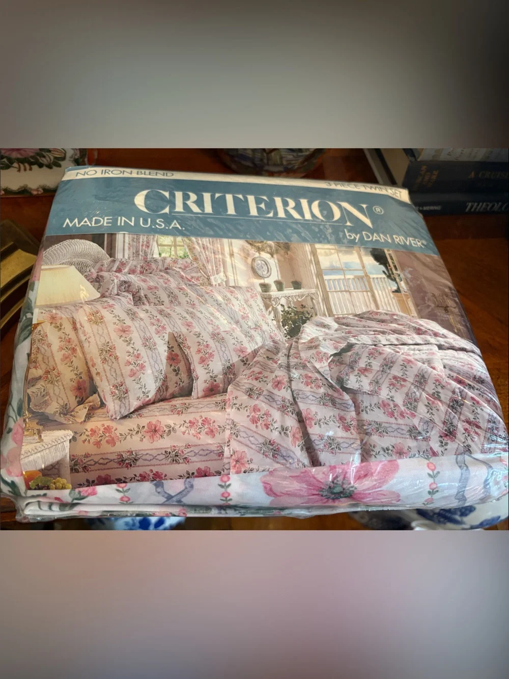 NOS Criterion by Dan River Floral Sheet Set - Pink & Green